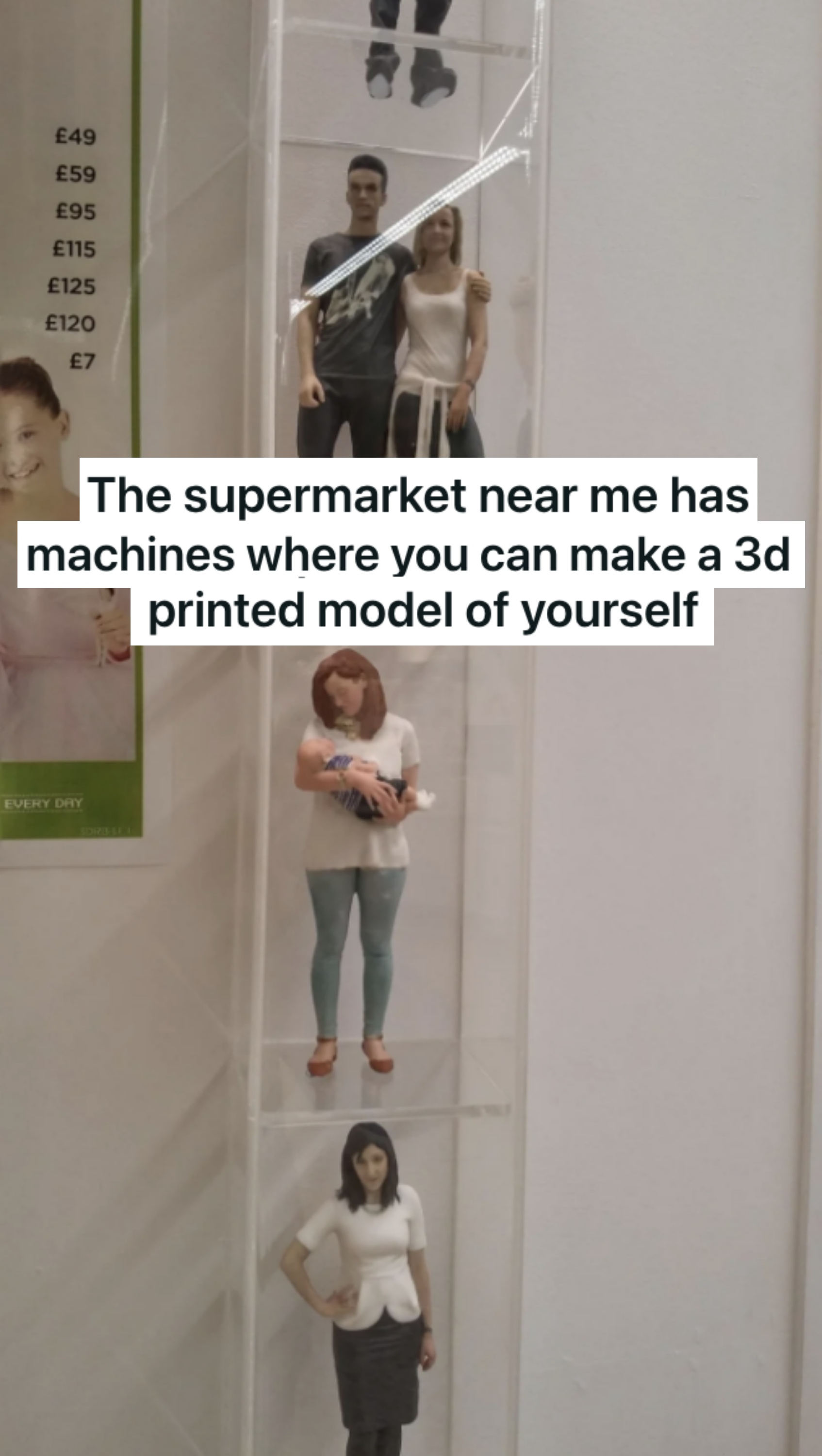 3D printed models of people