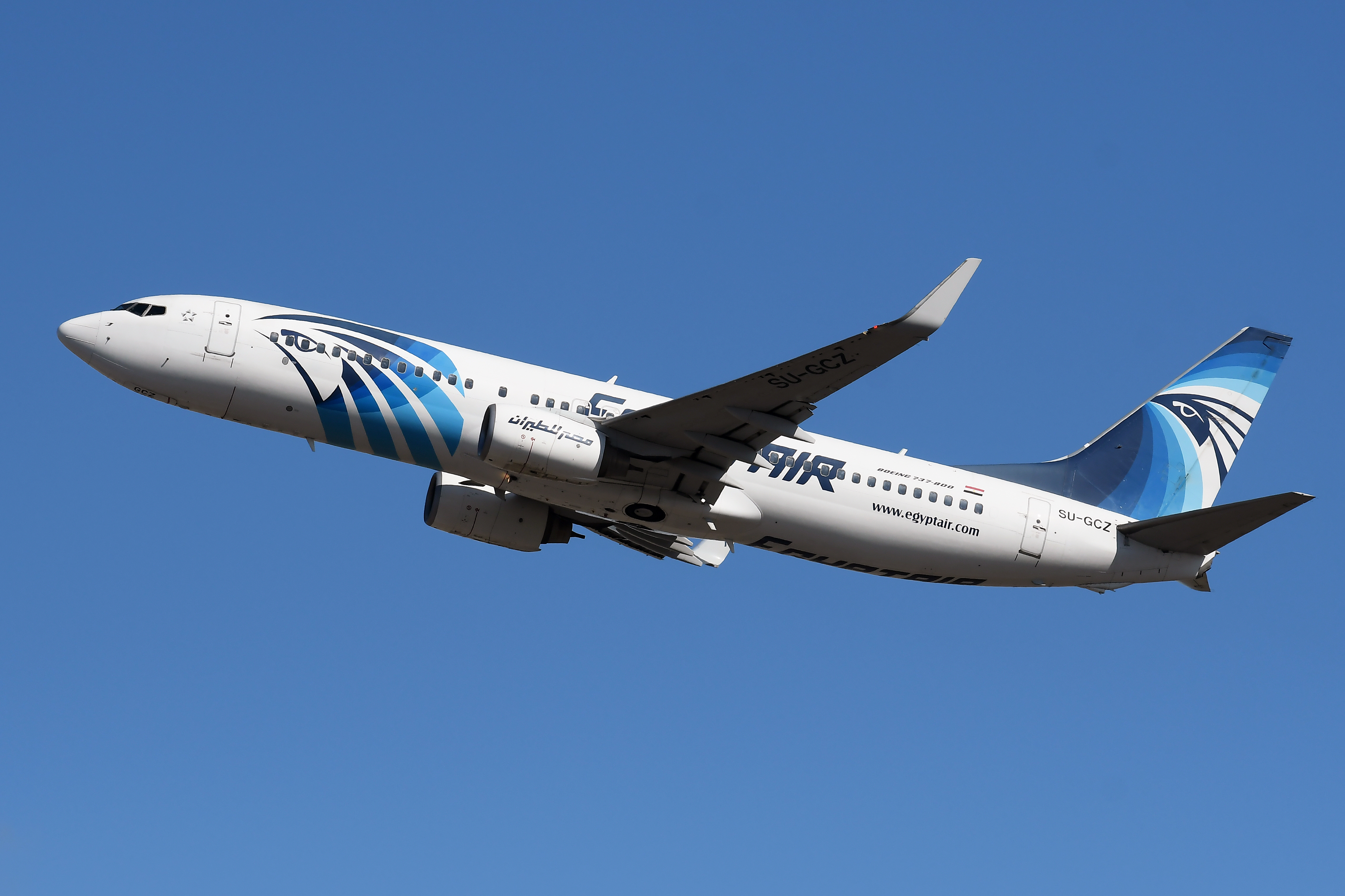 Egyptair plane taking off