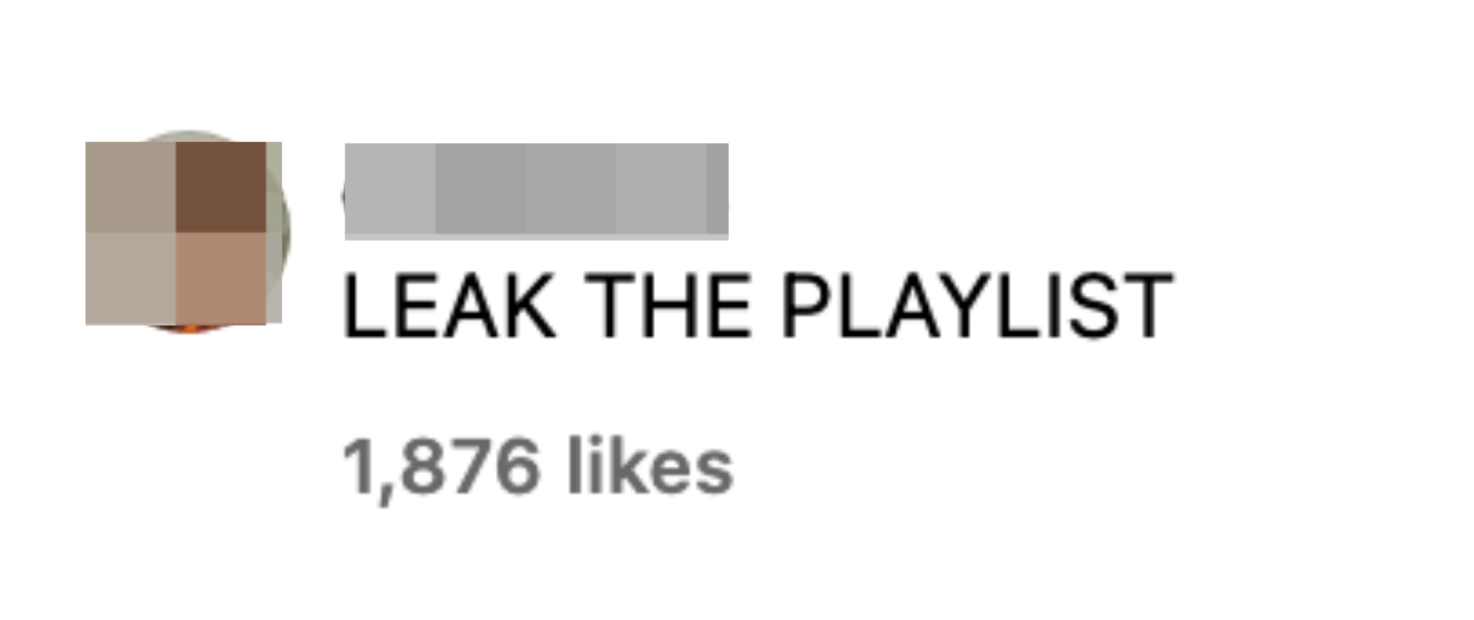Someone commented, &quot;LEAK THE PLAYLIST&quot;