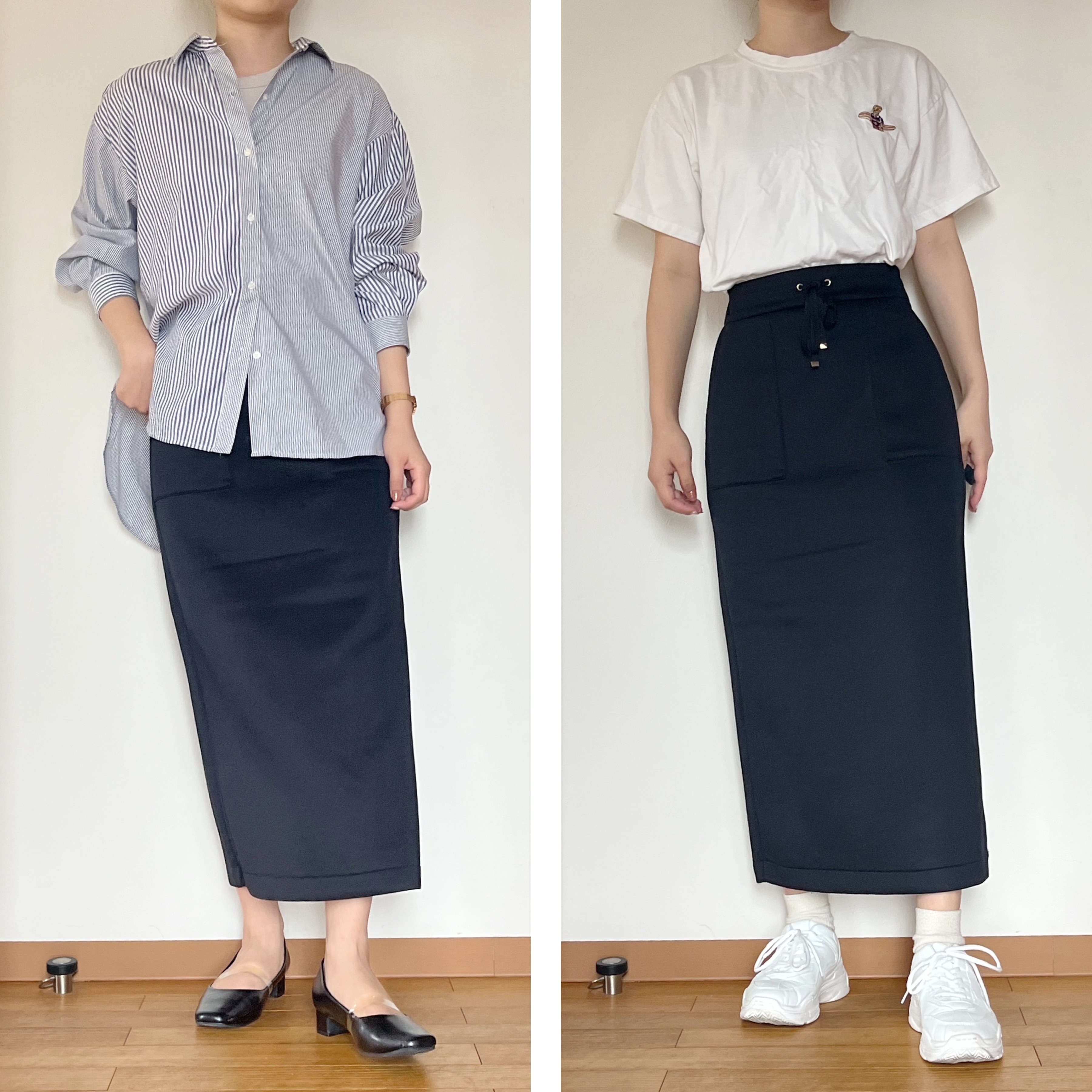 GLOBAL WORK（グローバルワーク）のおすすめボトムス「ライトクッションアイラインスカート」