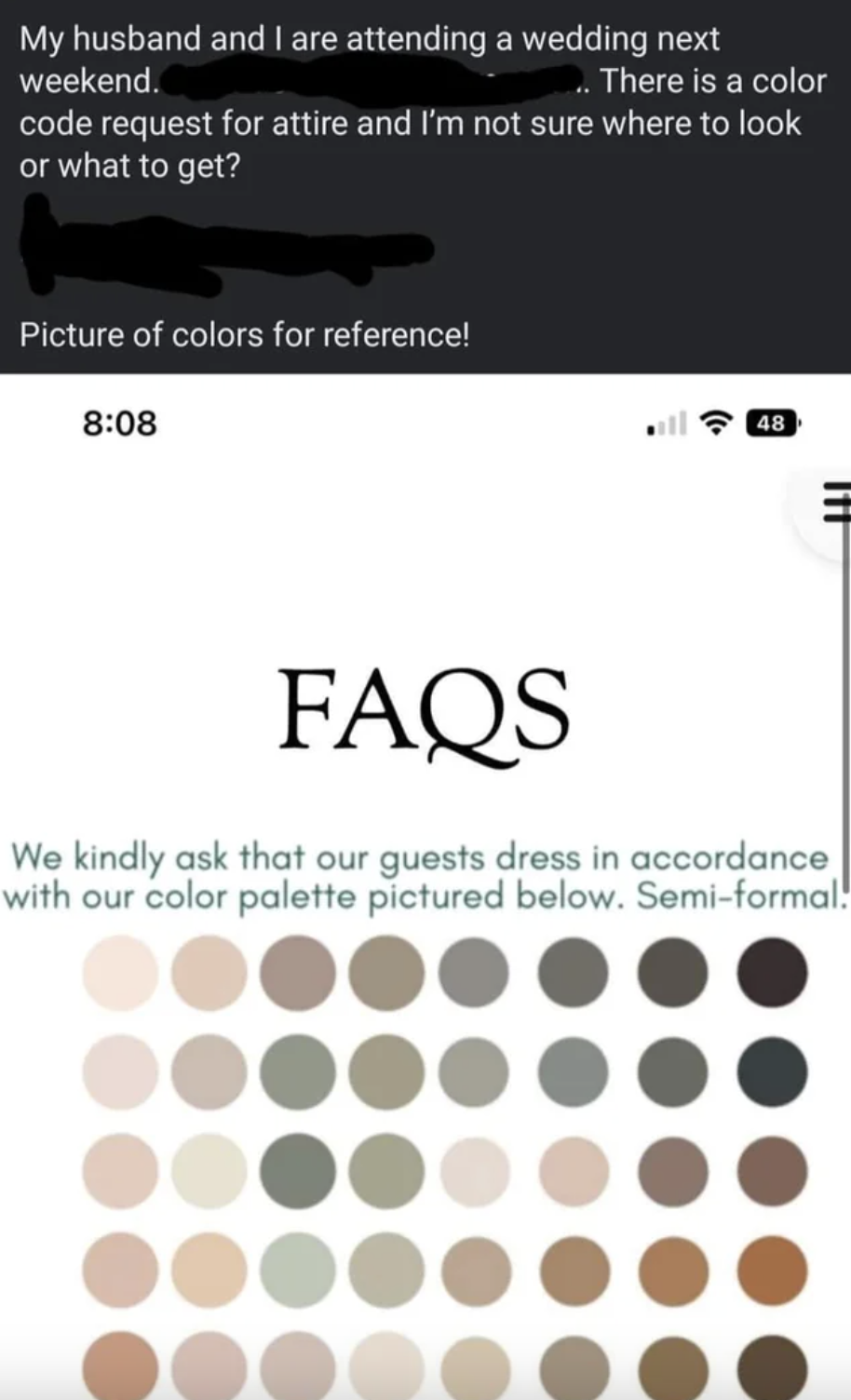 &quot;Picture of colors for reference&quot;