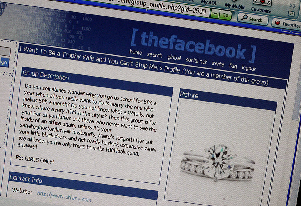 the first webpage when it was still called the facebook