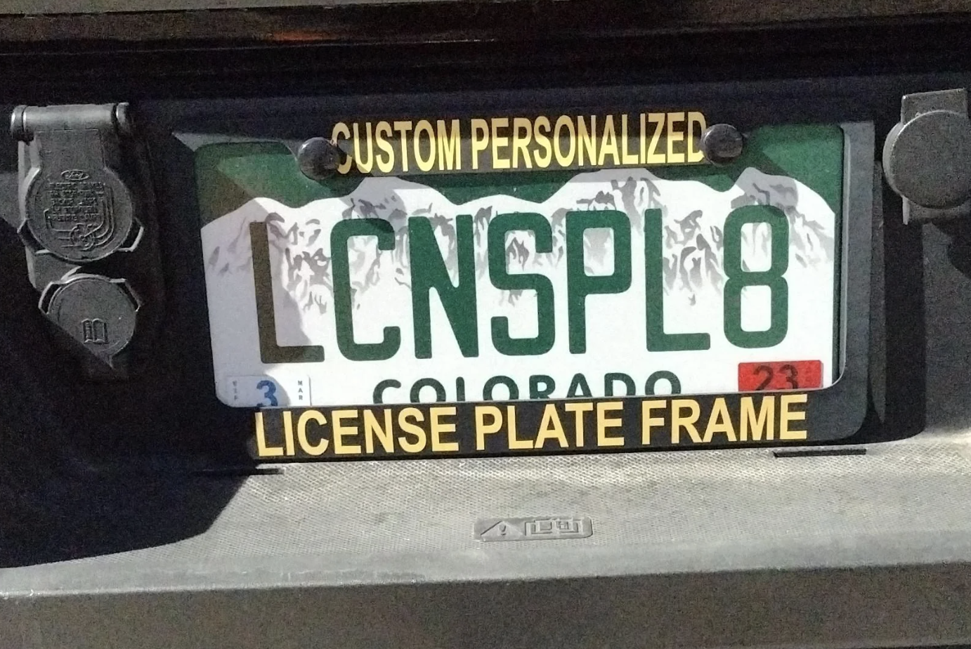 Visible State Name Custom License Plate Frames