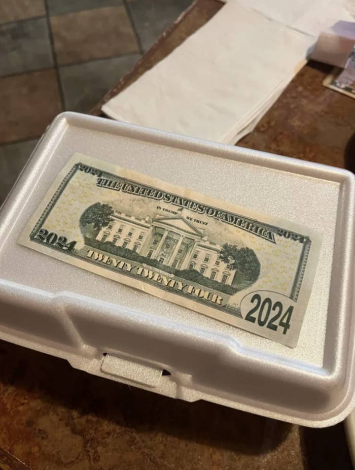 A fake dollar bill