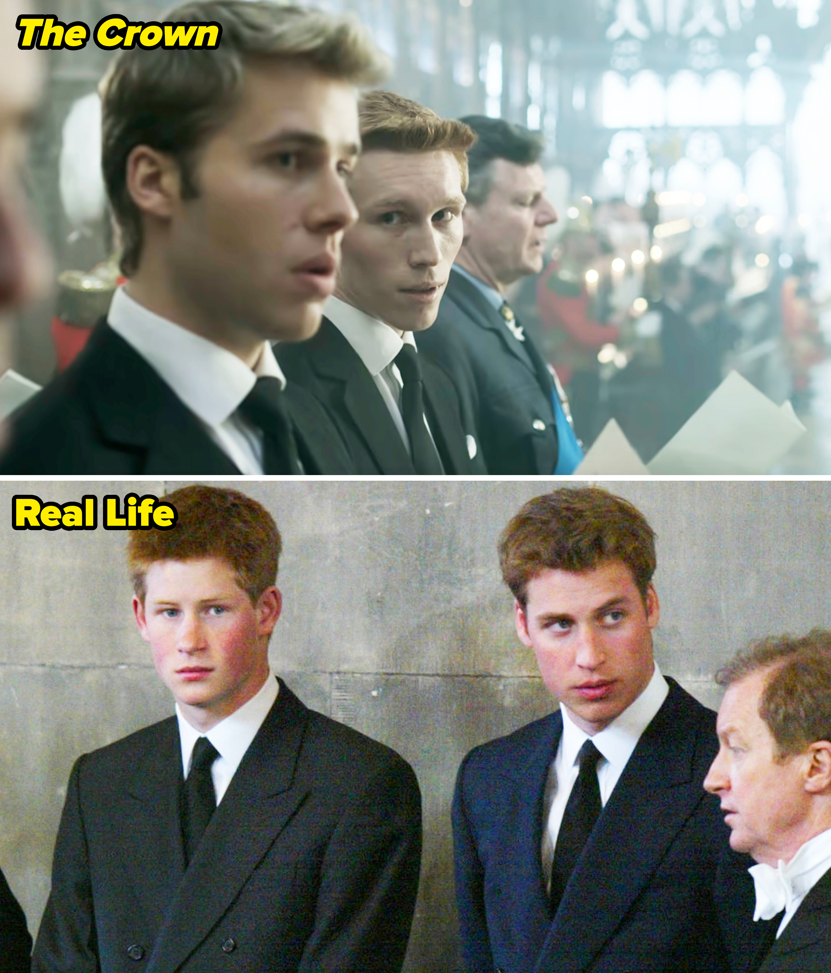 Princess Harry and William in real life vs. &quot;The Crown&quot;