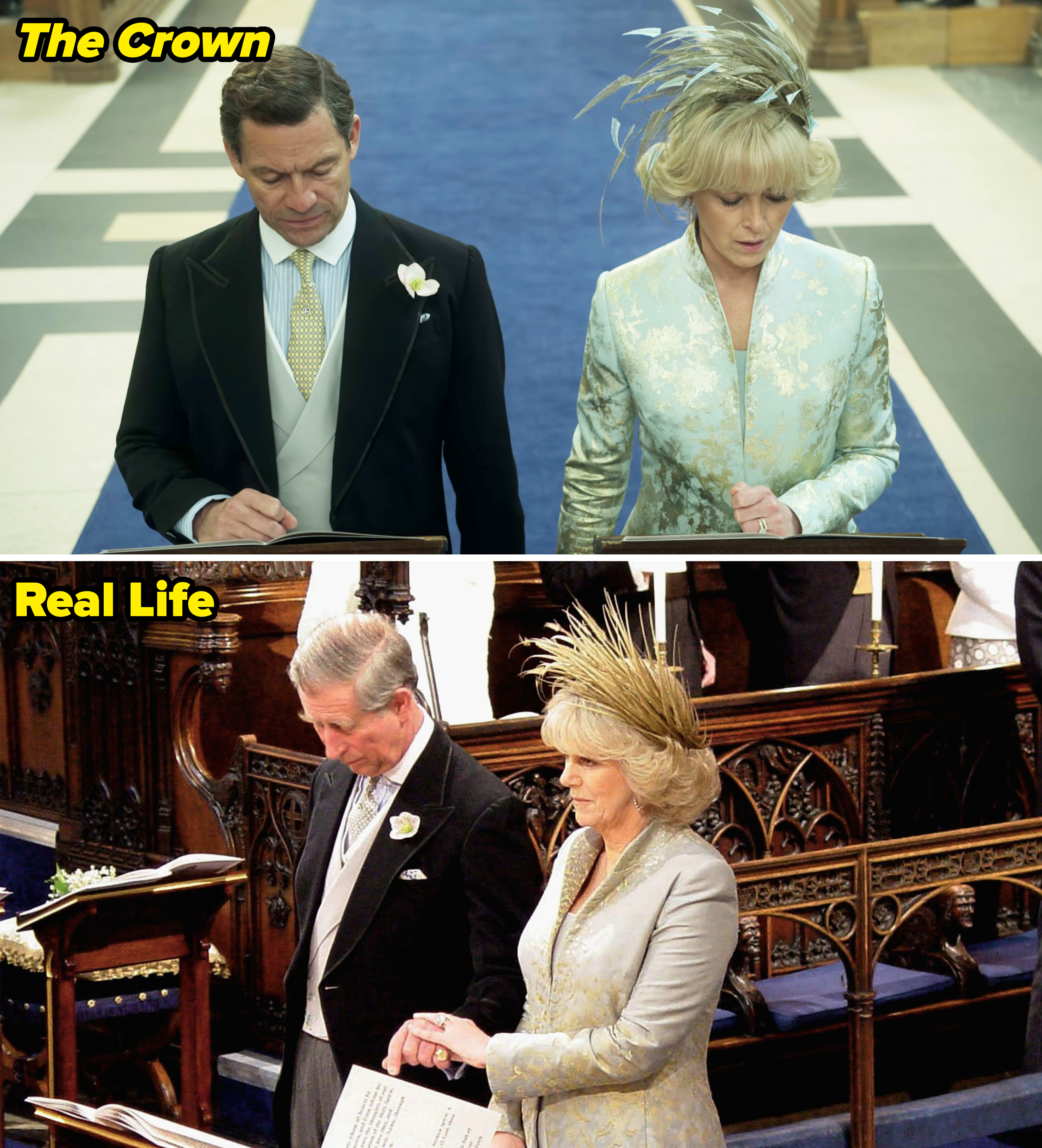 Prince Charles and Camilla Parker Bowles in real life vs. &quot;The Crown&quot;
