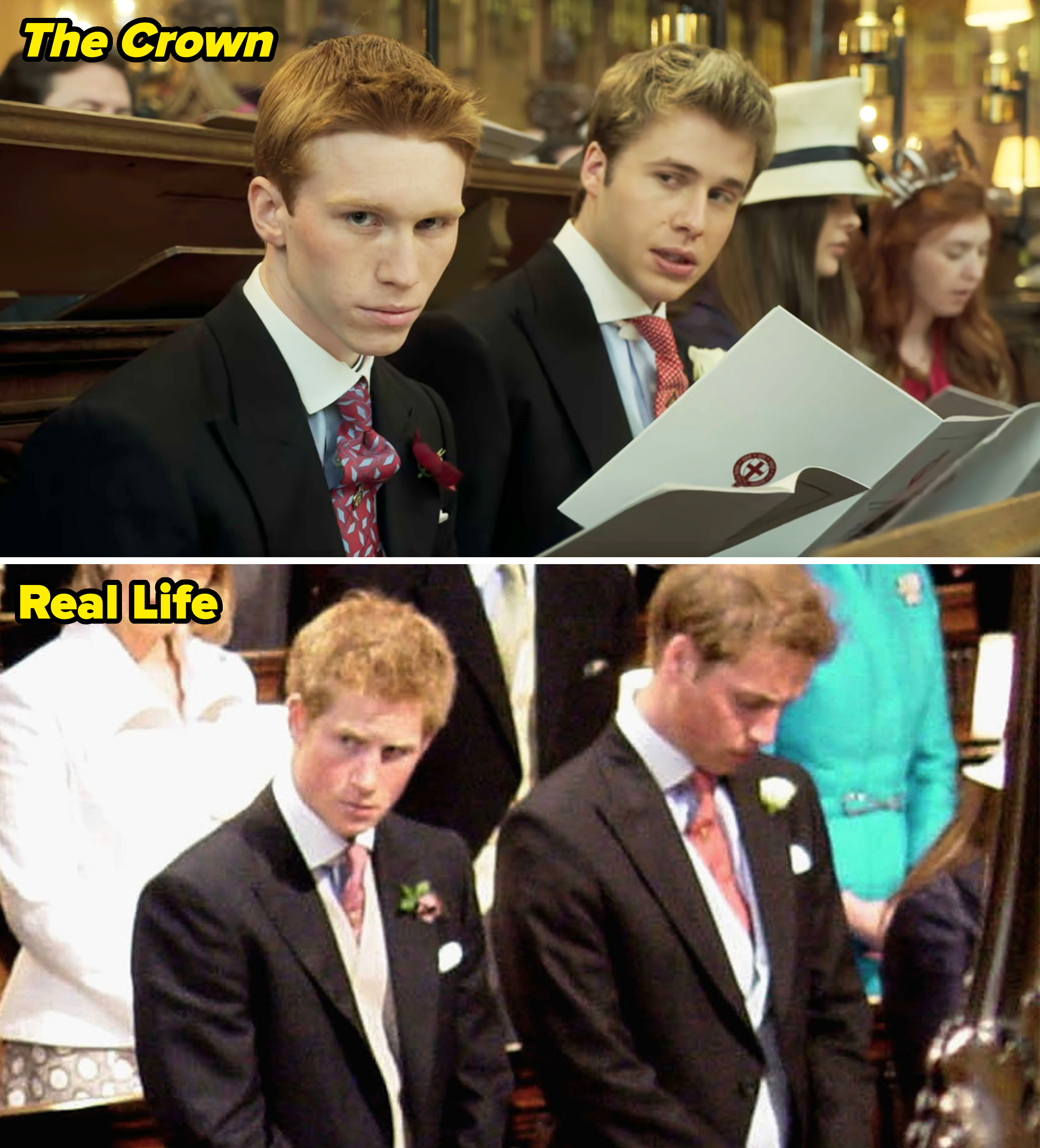 Princess Harry and William in real life vs. &quot;The Crown&quot;