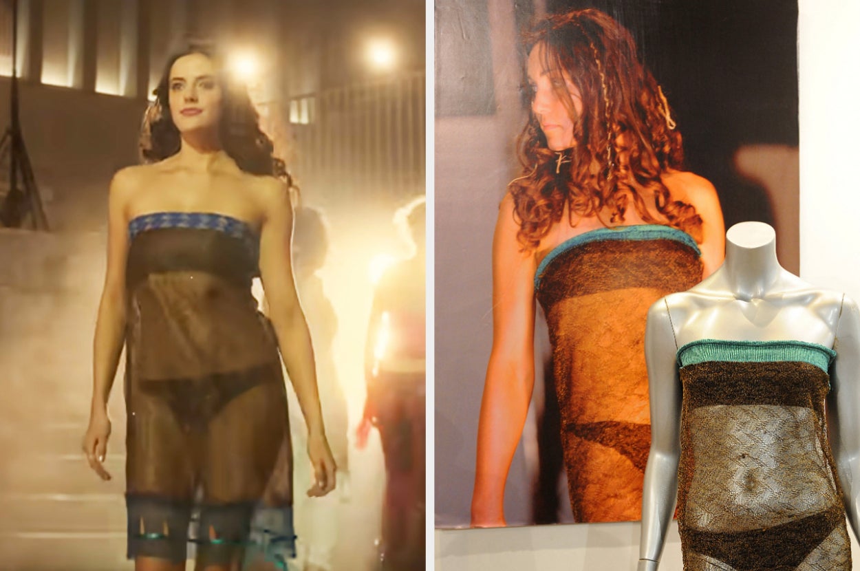 Kate Middleton in a fashion show in The Crown in 2002 vs real life
