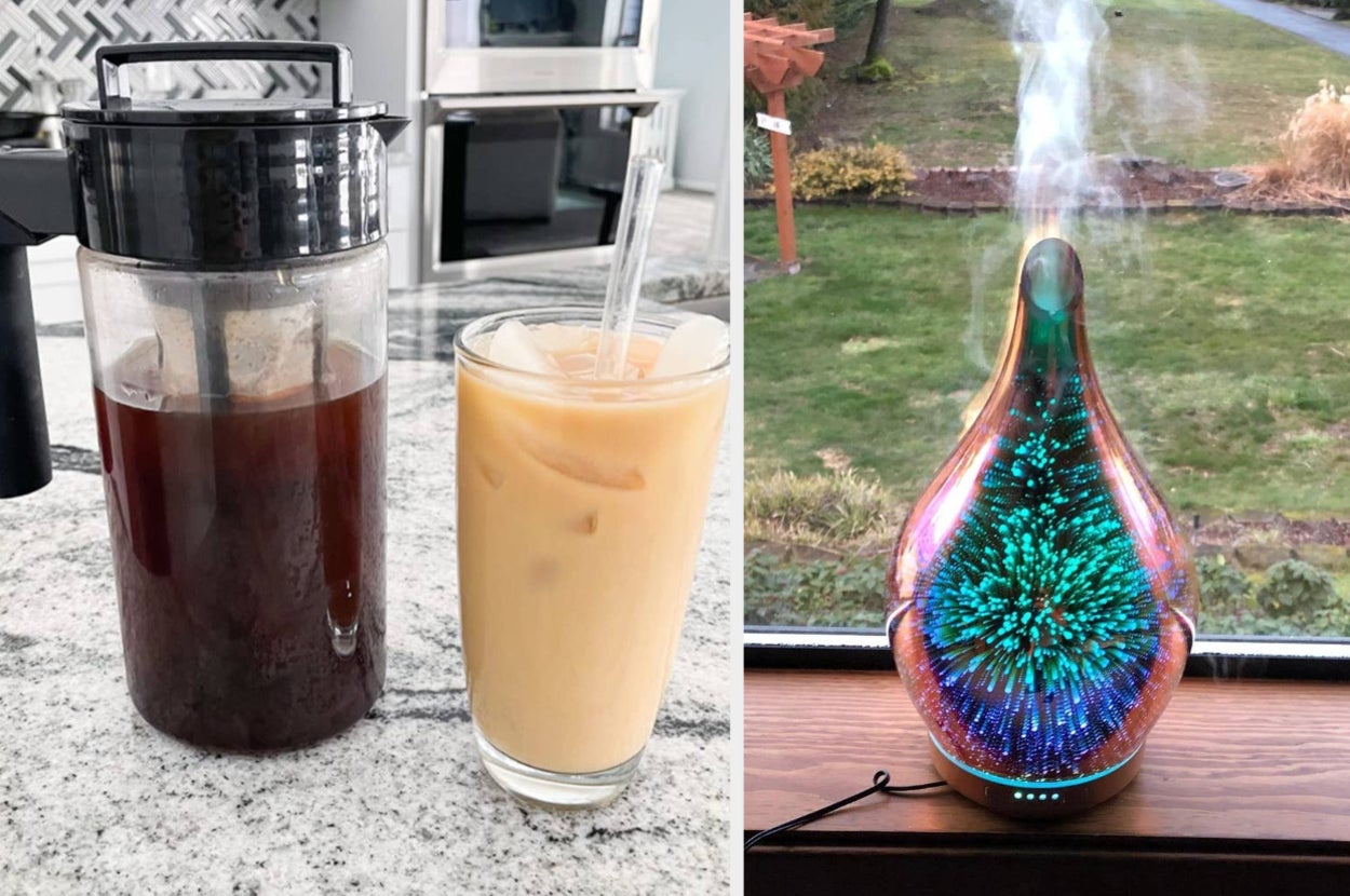 a cold brew maker and an aromatherapy diffuser
