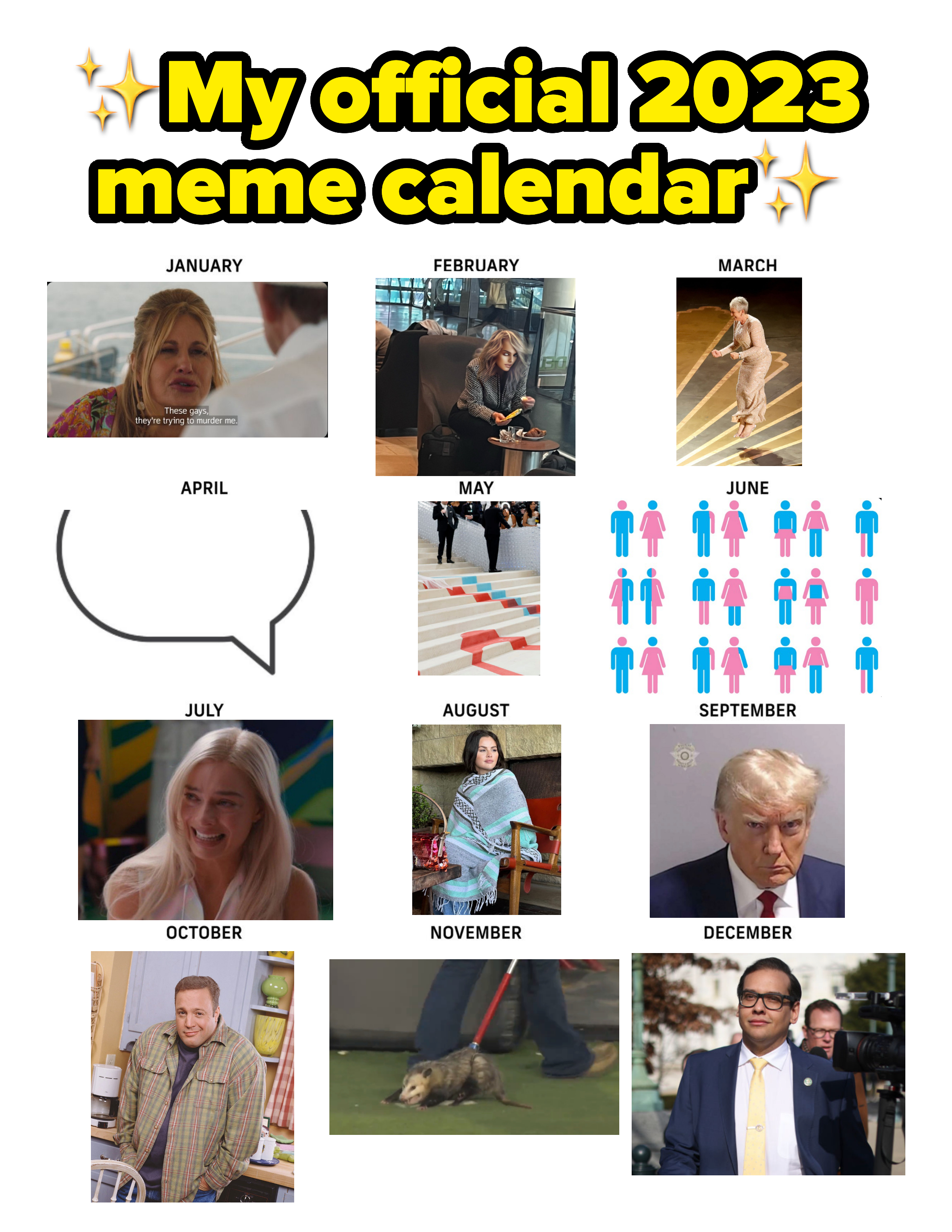 My Official 2023 Meme Calendar