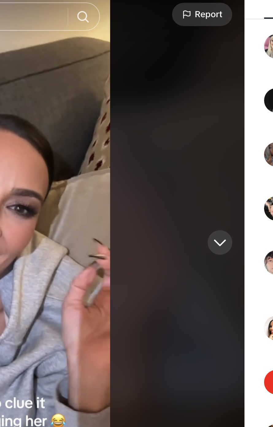 Closeup of Kim with the caption, &quot;Hahaha she had no clue it was gonna start aging her&quot;