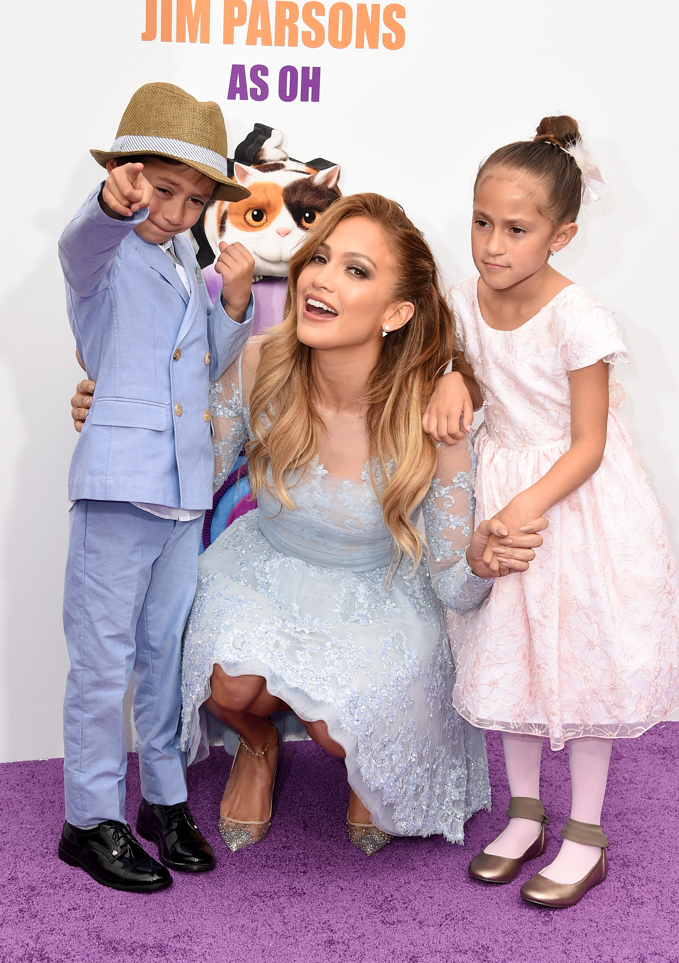 J.Lo with kids Max and Emme