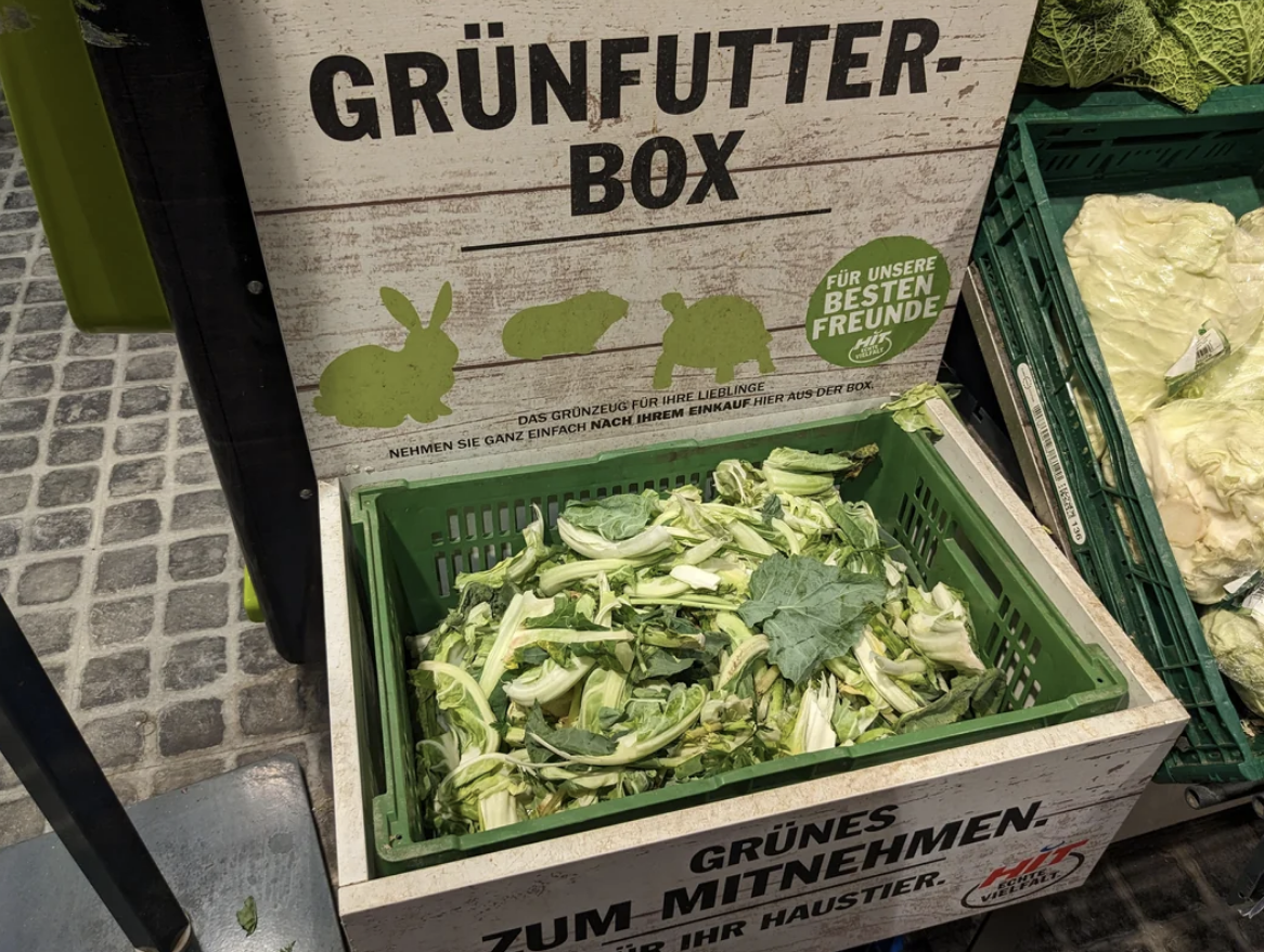 a box of greens for pets