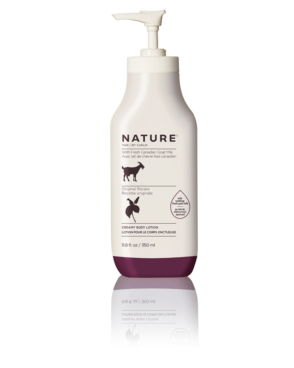 A bottle of Nature Hypoallergenic Body Lotion