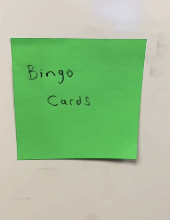 &quot;Bingo cards&quot;
