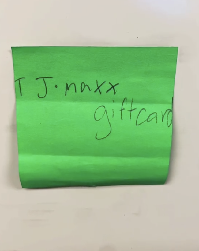 &quot;T.J. Maxx gift card&quot;