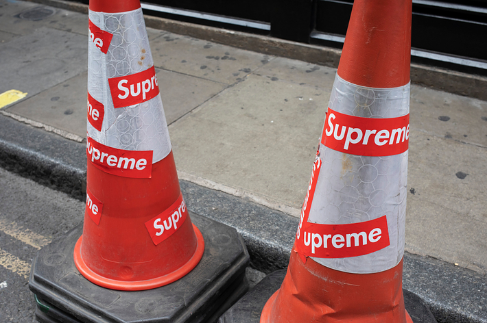 supreme logos on cones