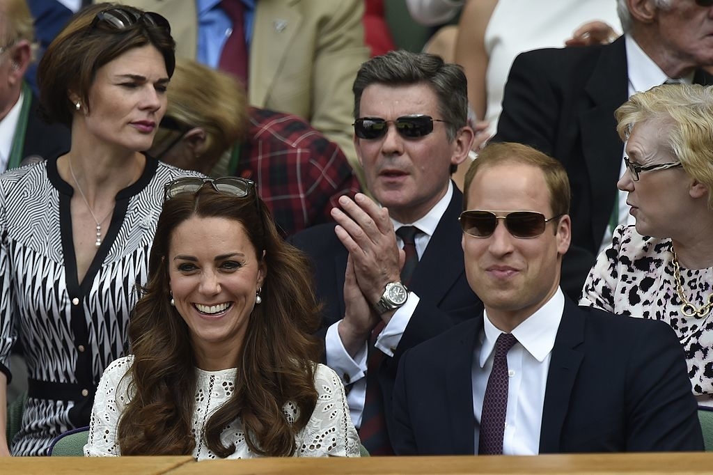 kate middleton and prince william sitting at wimbledon