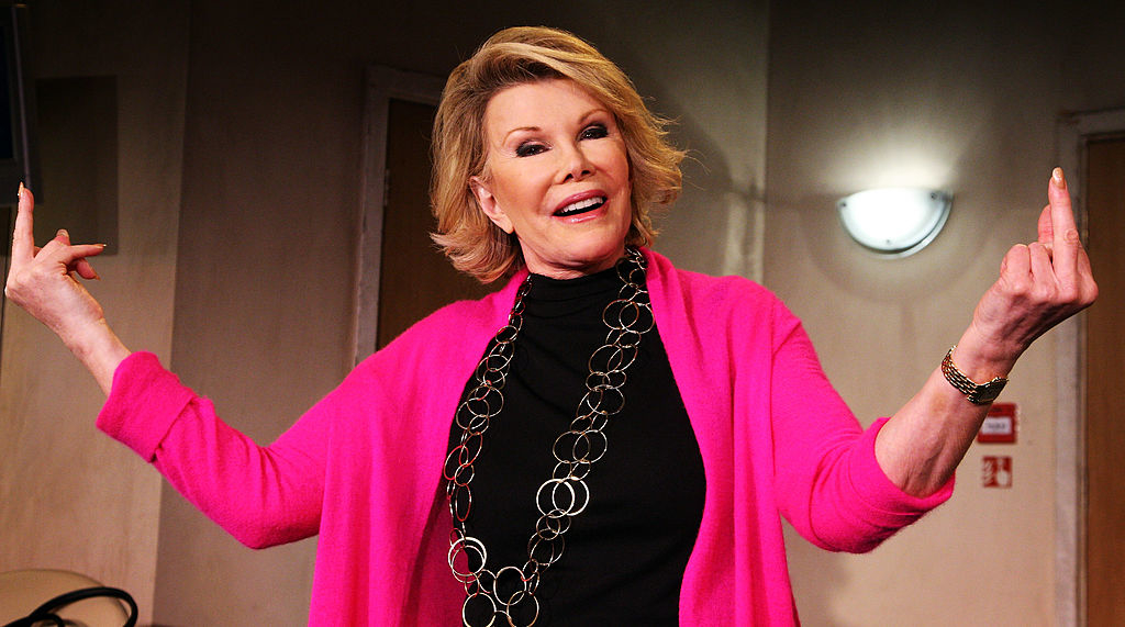joan rivers giving the middle finger