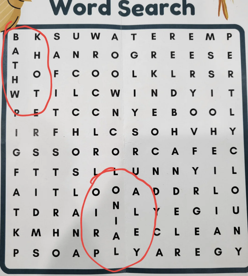 a word search puzzle