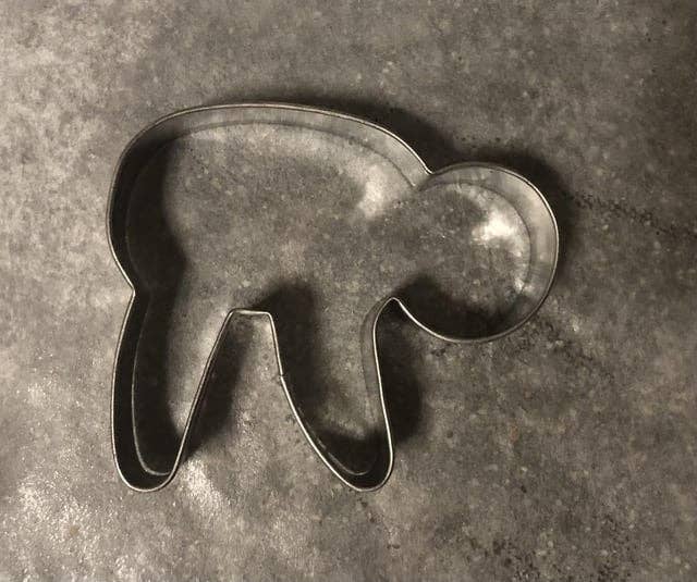 Cookie cutter that&#x27;s difficult to identify — maybe a person bent over