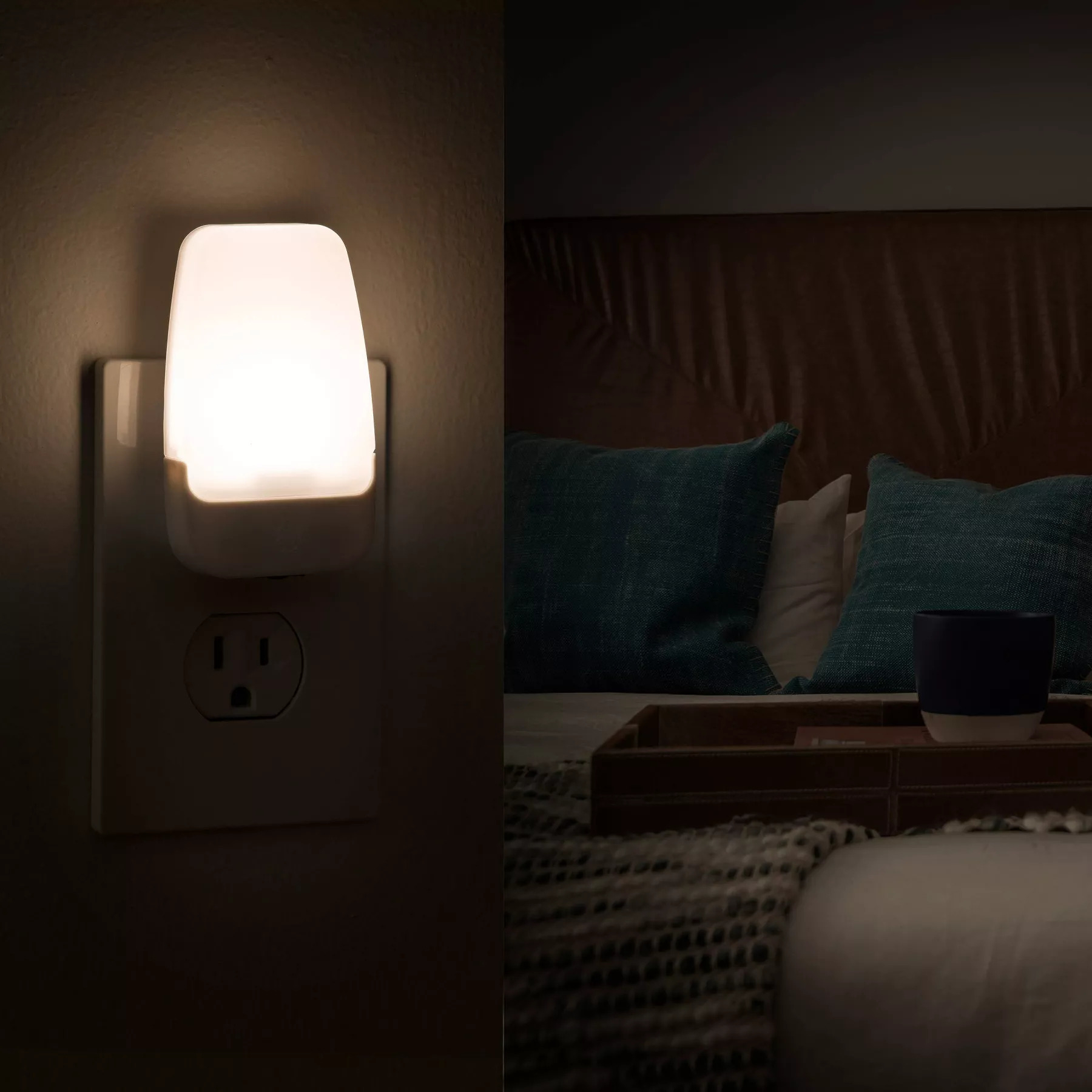the night light plugged into an outlet