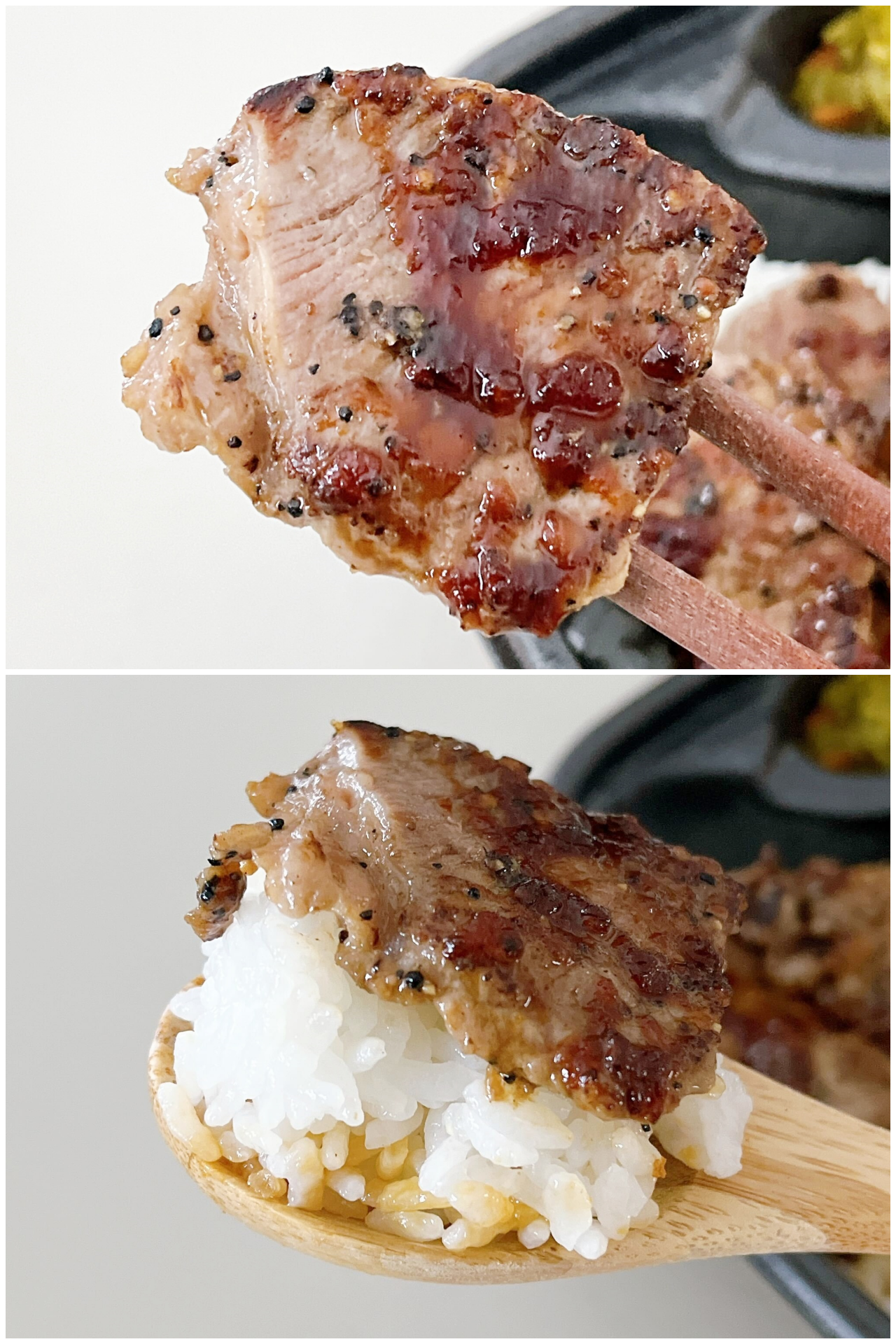 ほっともっとのオススメのお弁当「サラダ&ハーフ・カットステーキコンボ」