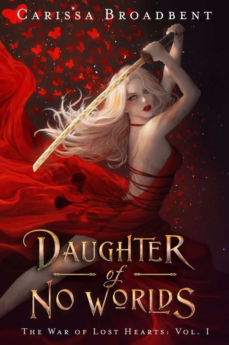 The title cover of Carissa Broadbent&#x27;s &quot;Daughter of No Worlds&quot; is shown