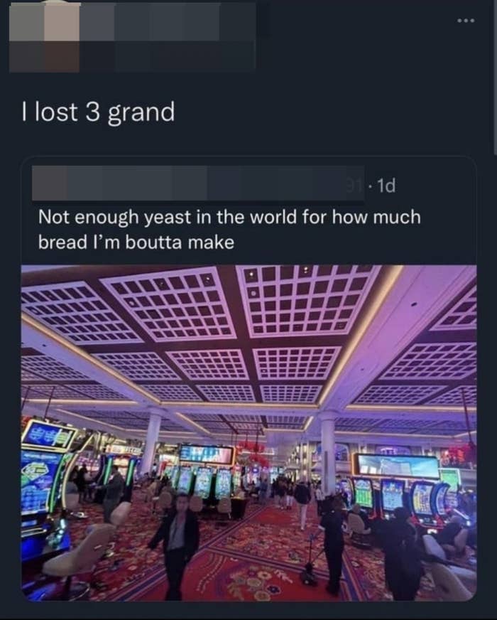photo at a casino with text, i lost 3 grand