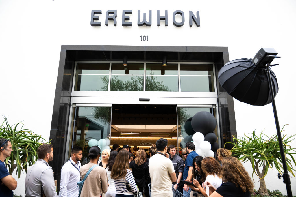 People outside Erewhon&#x27;s location in Pasadena
