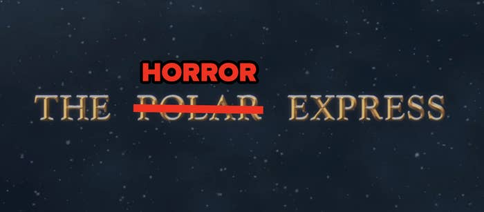 polar crossed out so that it reads the horror express