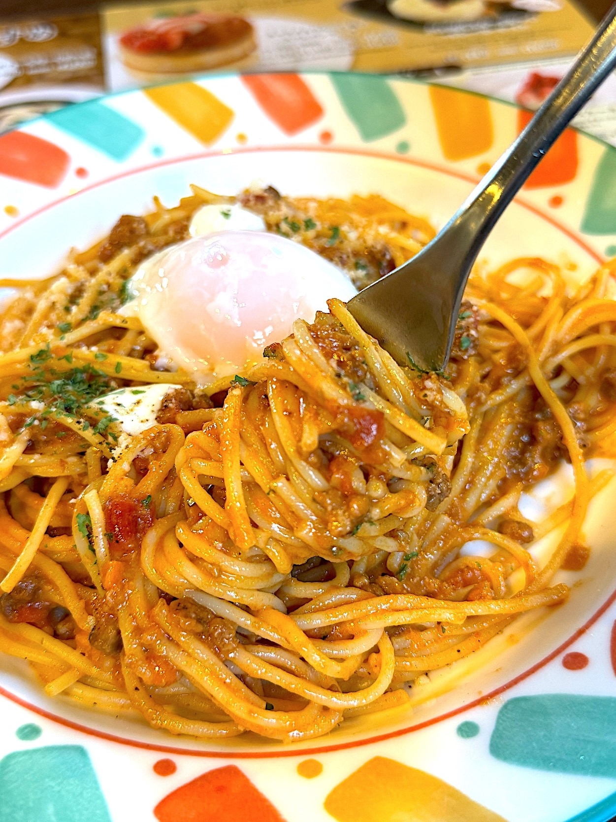 星乃珈琲店のオススメのフード「カルボナーラミートソース」