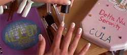 person painting nail