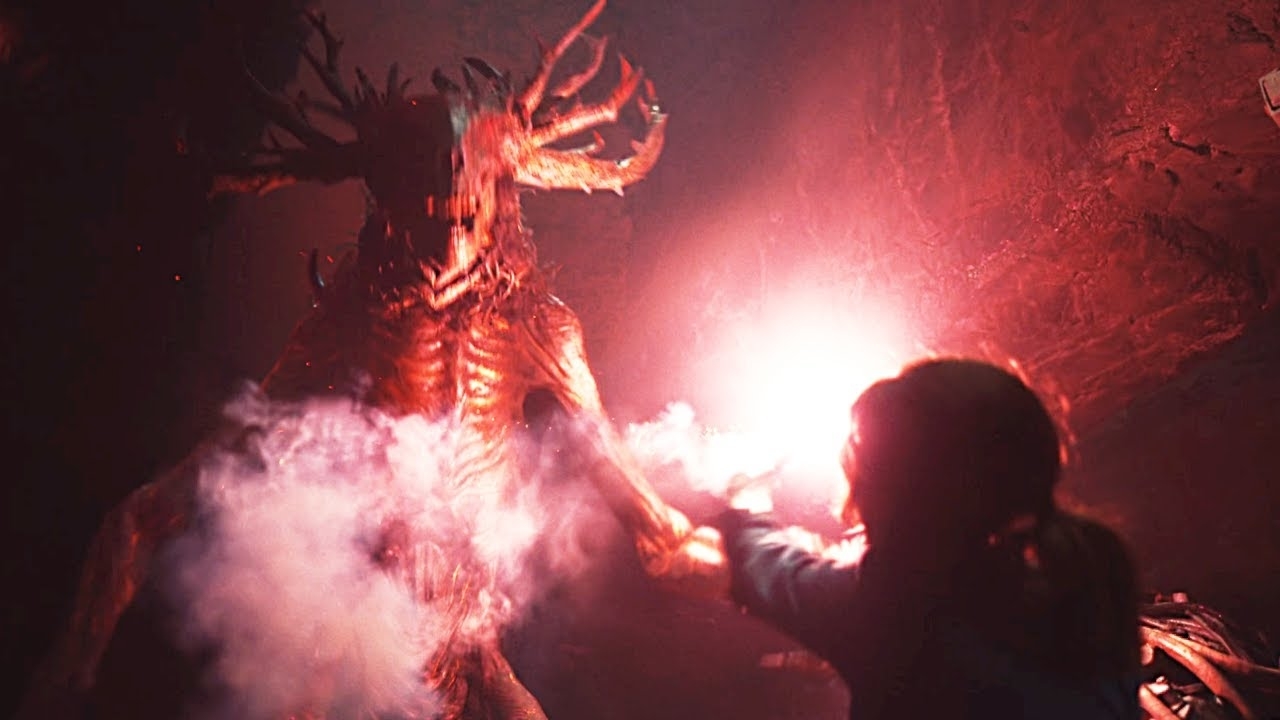 Keri Russell confronting a monster.