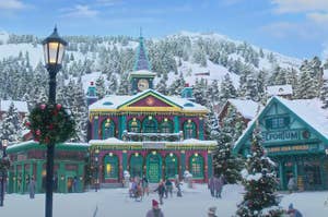 Christmas village from the movie "Noelle."