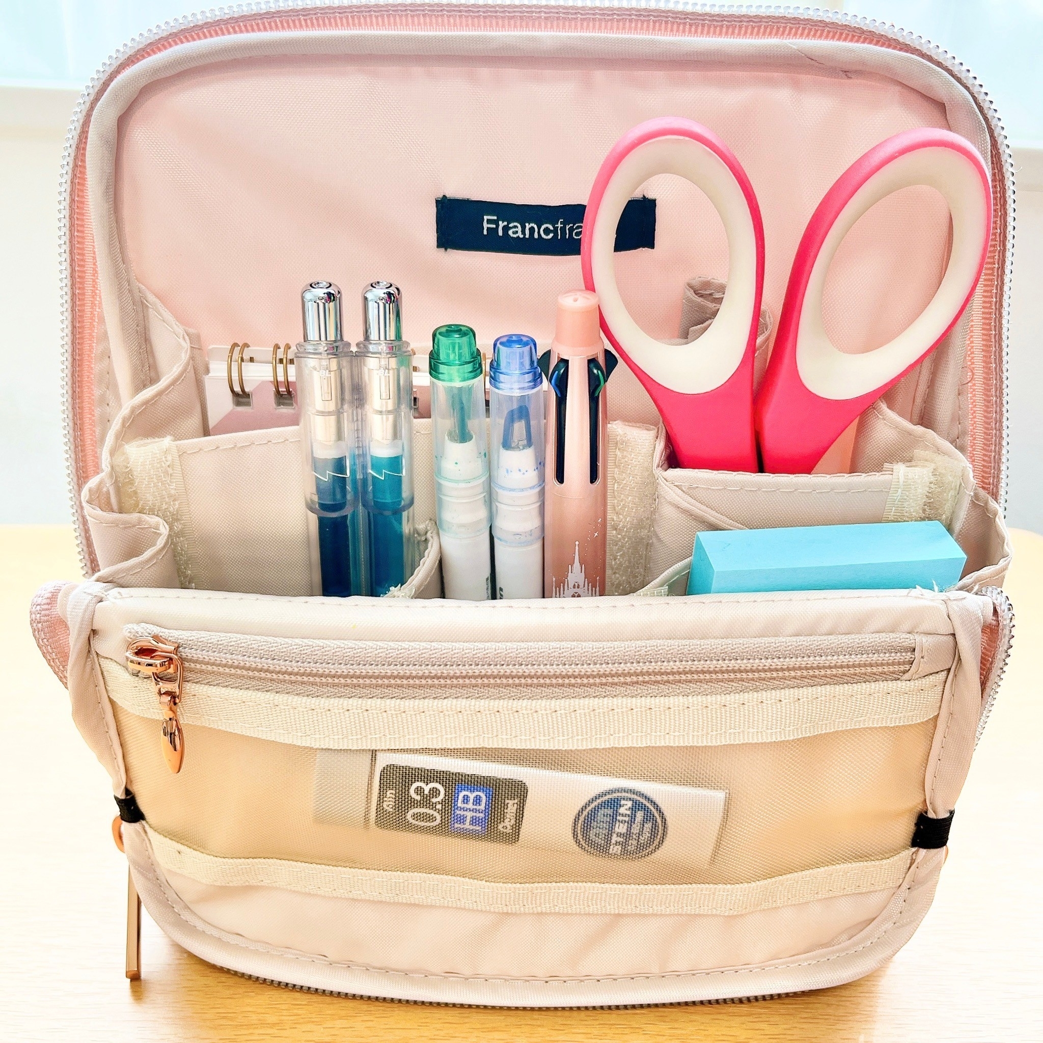 Francfranc(フランフラン)のオススメの便利グッズ「キルティング ツールペンスタンドポーチ ピンク」