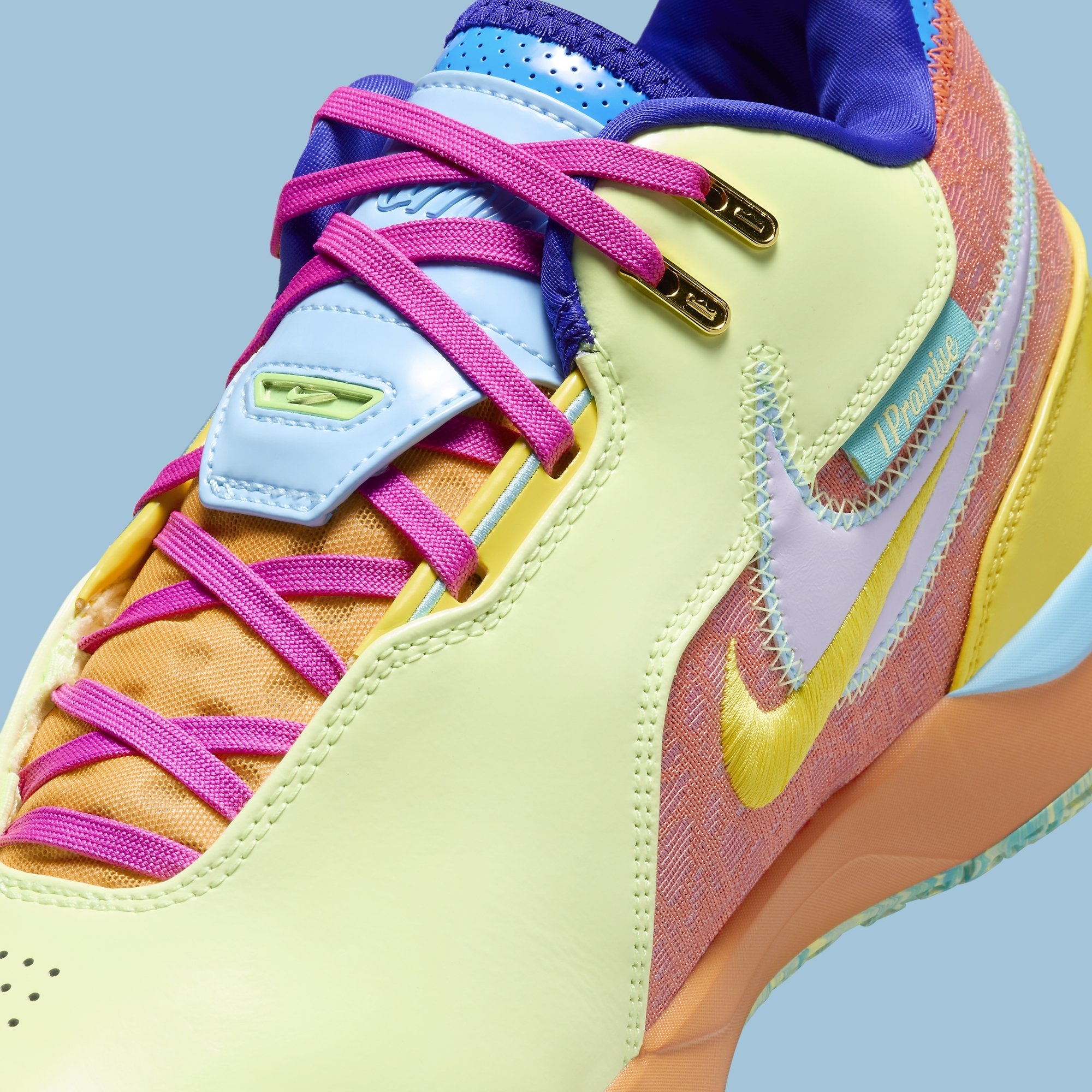 Nike LeBron NXXT Gen AMPD I Promise Release Date FZ7885-500 Lace Detail