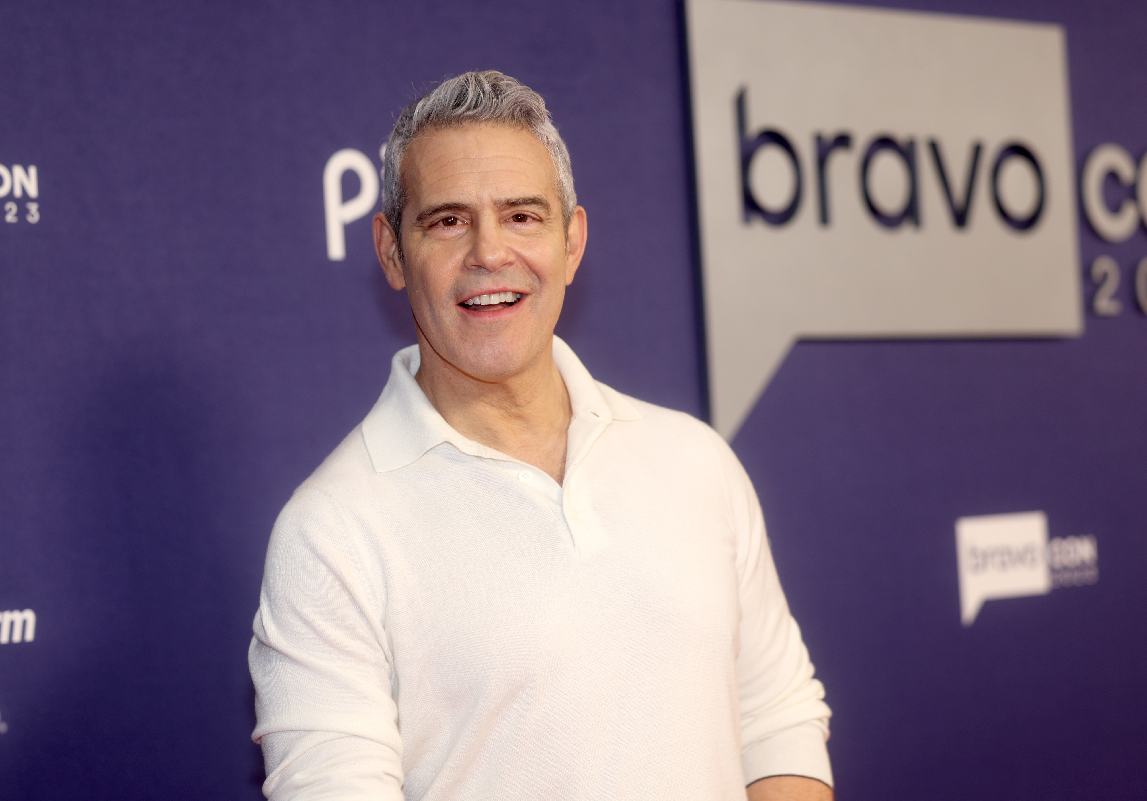 Close-up of Andy at a media event