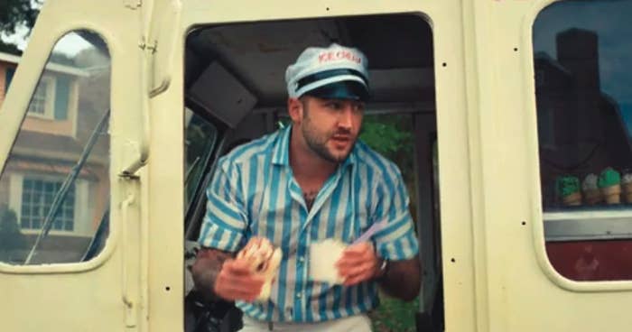 man in an ice cream truck