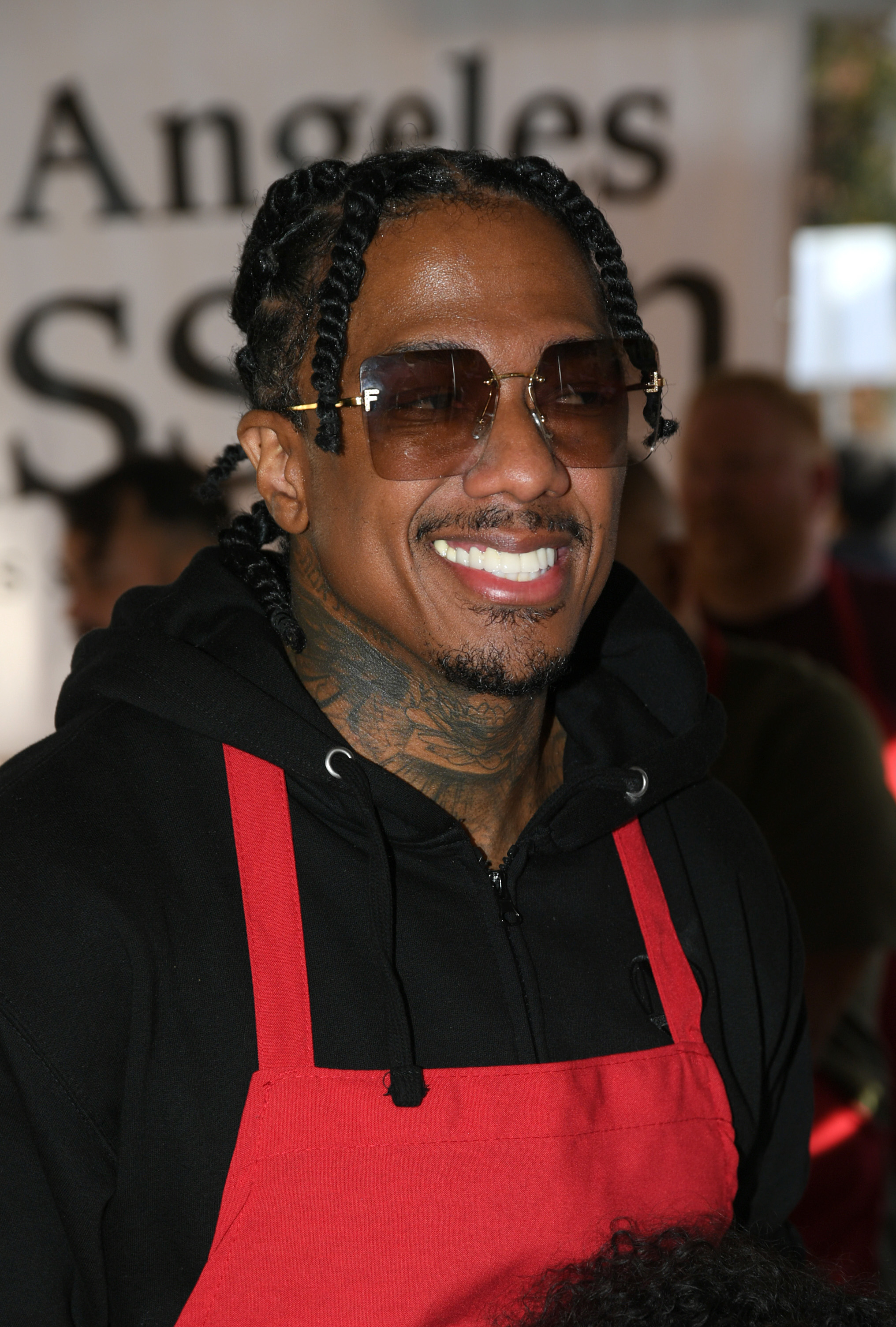 Closeup of Nick Cannon smiling