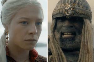 Rhaenyra Targaryen and Corlys Velaryon in "House of the Dragon"