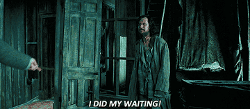 Sirius yelling, &quot;I did my waiting!&quot;