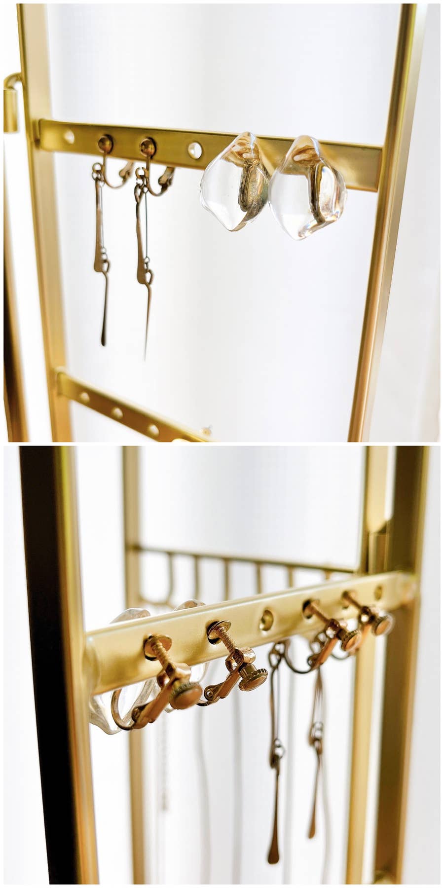 ピアスネックレススタンド【自立タイプ】 3coins】お部屋が雑貨屋さんみたいになった！アクセサリー収納に便利な