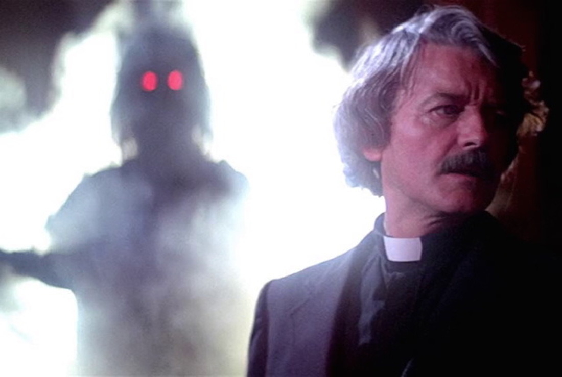 A ghost approaching Hal Holbrook from behind.