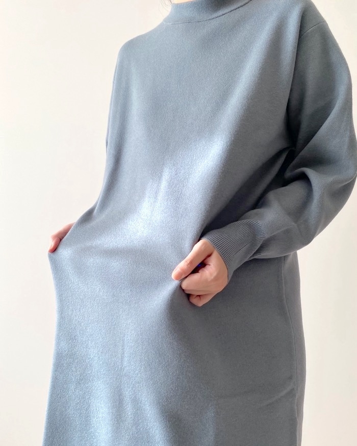 ユニクロのオススメのワンピース「スフレヤーンワンピース(スムース・長袖)」