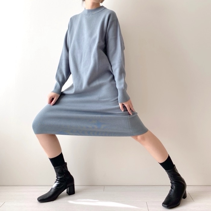 ユニクロのオススメのワンピース「スフレヤーンワンピース(スムース・長袖)」