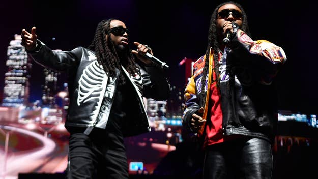 quavo and takeoff are seen performing together