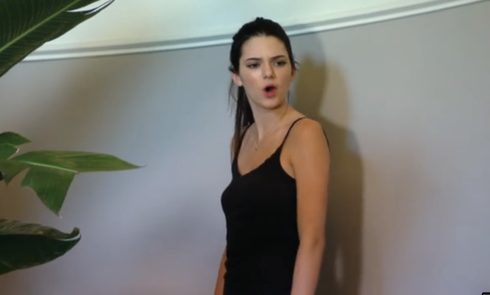 A closeup of an upset Kendall