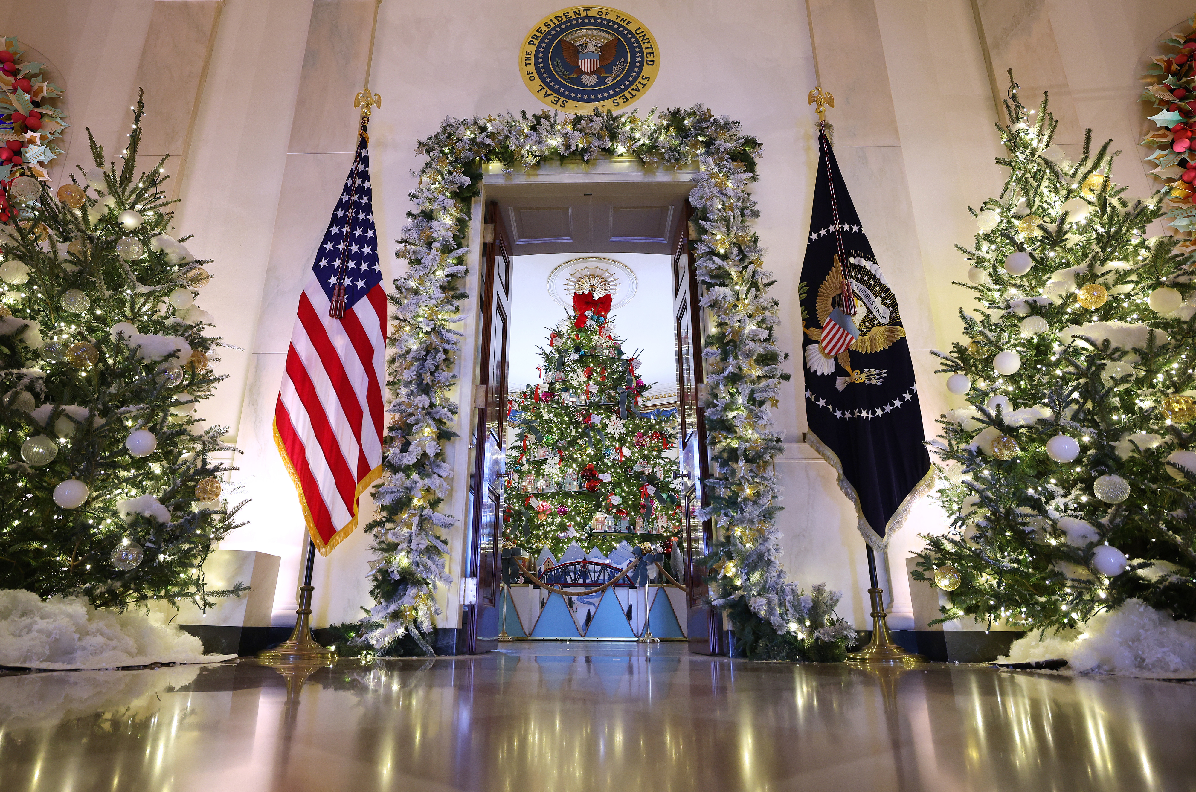 Christmas display in the White House