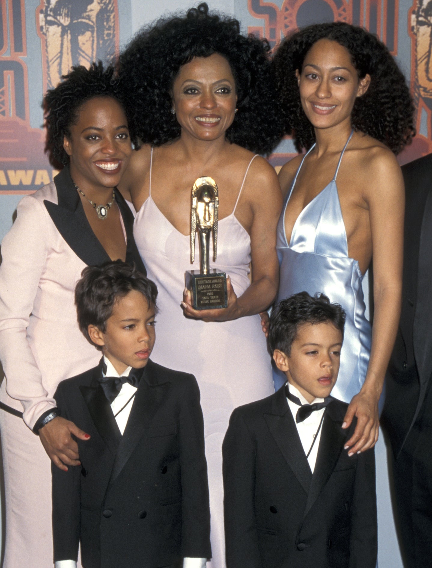 Diana Ross with her family